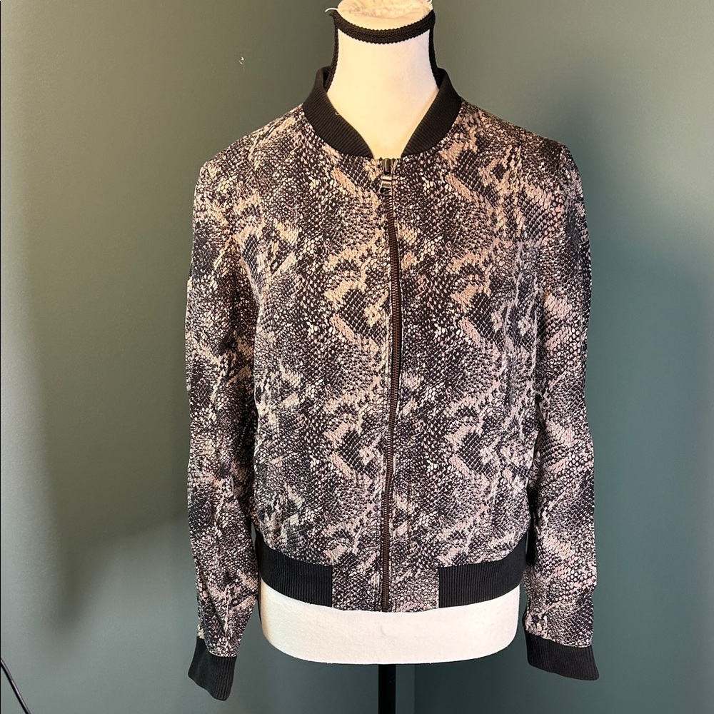 Banana Republic snake print Patterned Bomber Jacket